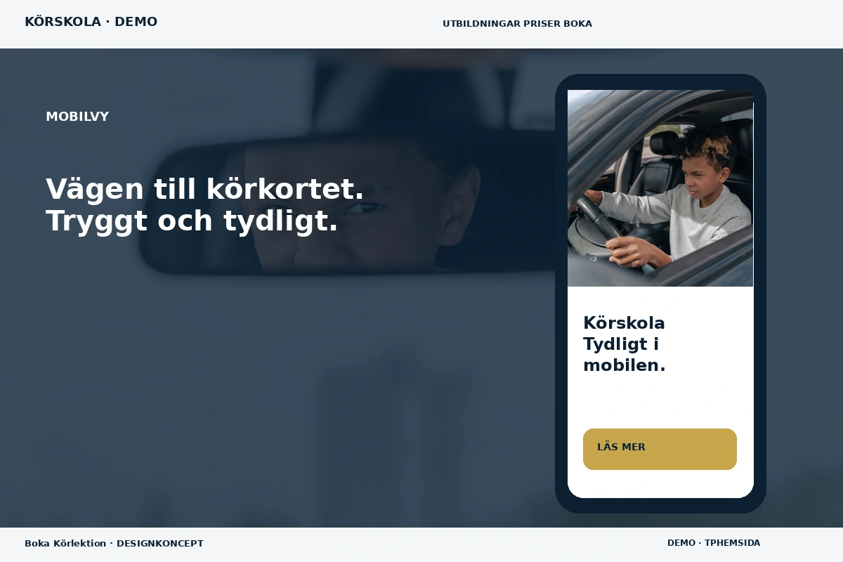 Boka Körlektion – Mobilvy för körskola
