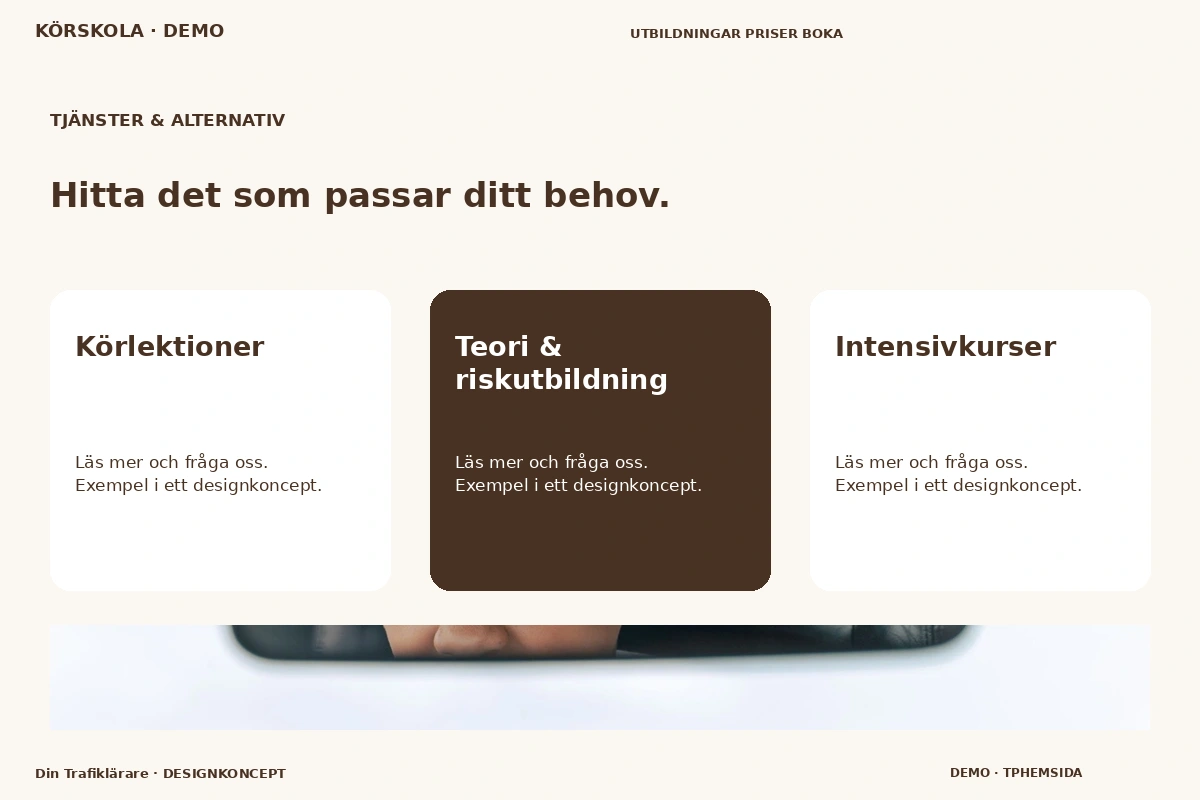 Din Trafiklärare – Tjänster & alternativ för körskola