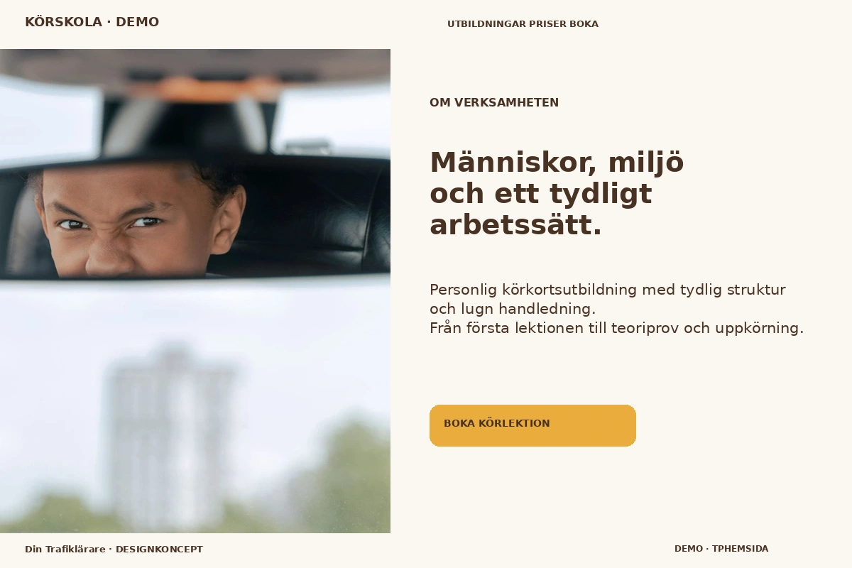 Din Trafiklärare – Om verksamheten för körskola