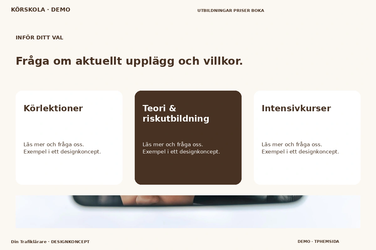 Din Trafiklärare – Alternativ & villkor för körskola