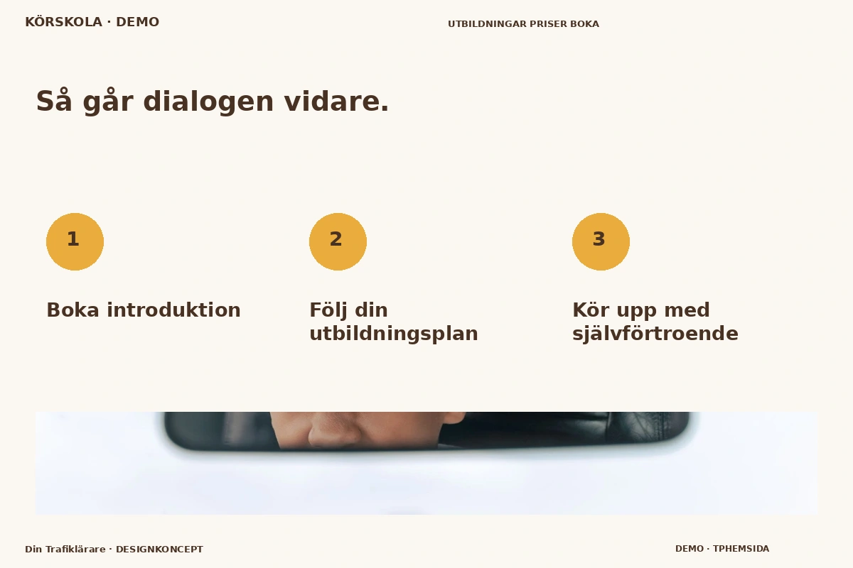 Din Trafiklärare – Så fungerar dialogen för körskola