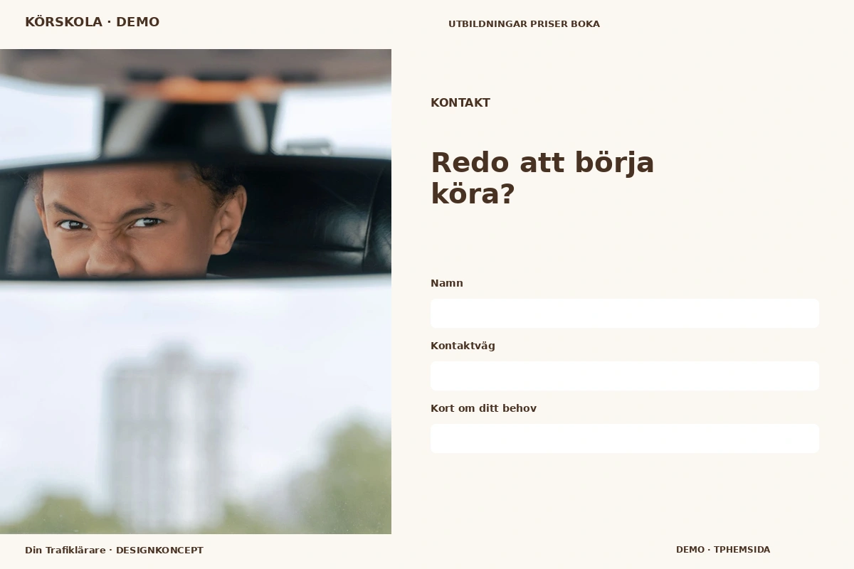 Din Trafiklärare – Kontakt för körskola