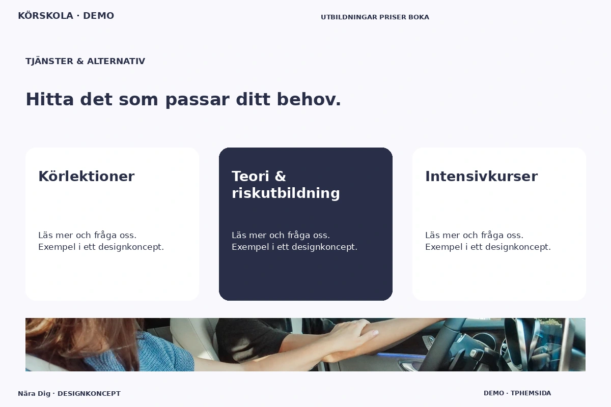 Nära Dig – Tjänster & alternativ för körskola