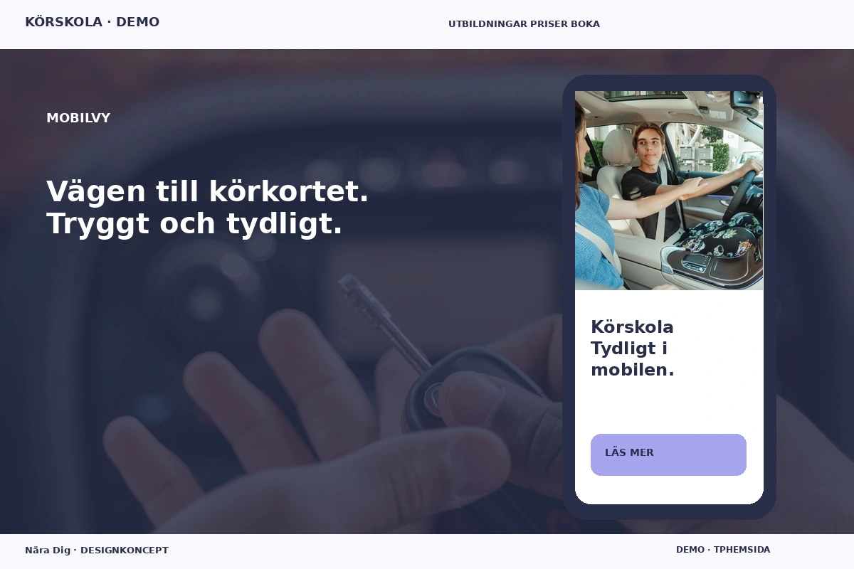 Nära Dig – Mobilvy för körskola