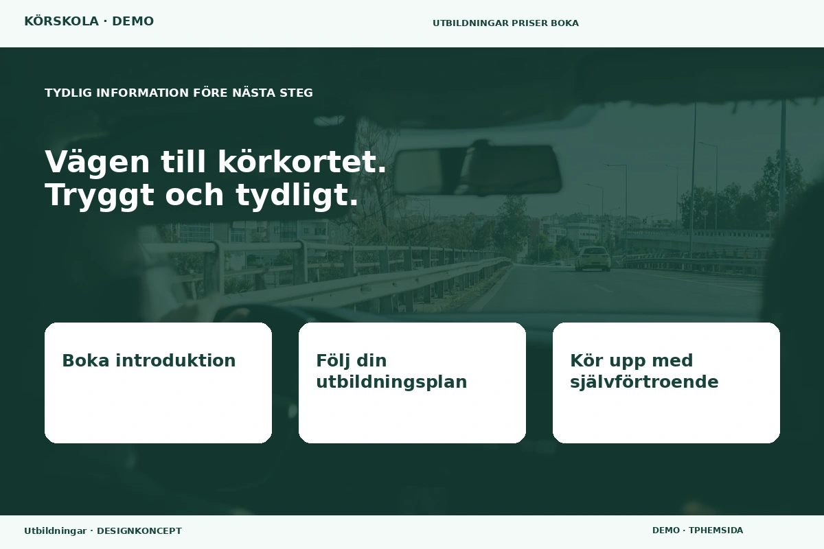 Utbildningar – Inför ditt val för körskola