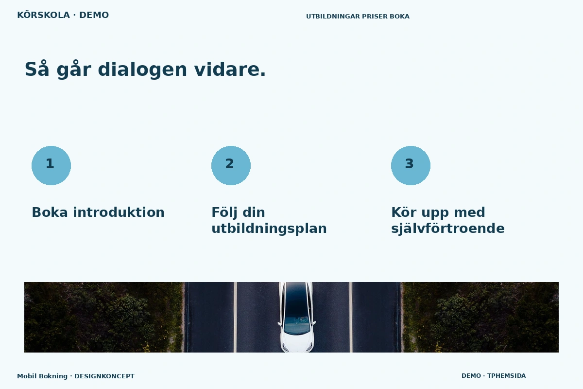 Mobil Bokning – Så fungerar dialogen för körskola