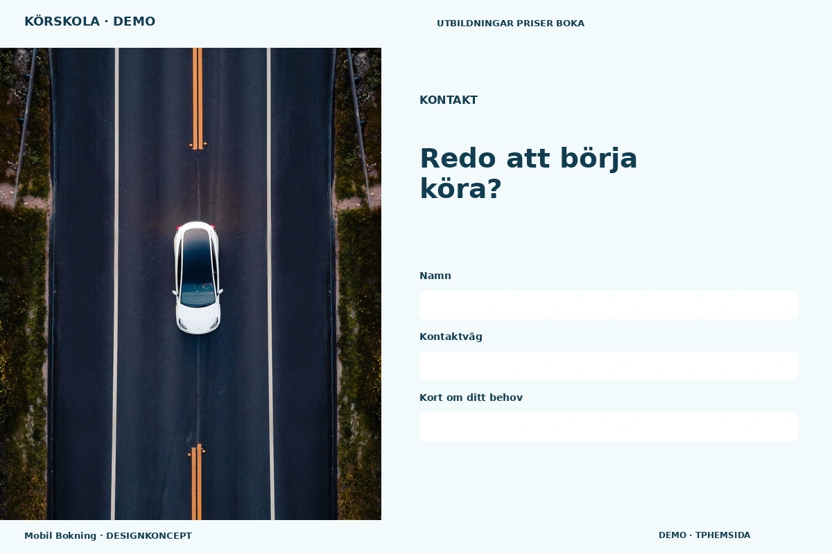 Mobil Bokning – Kontakt för körskola