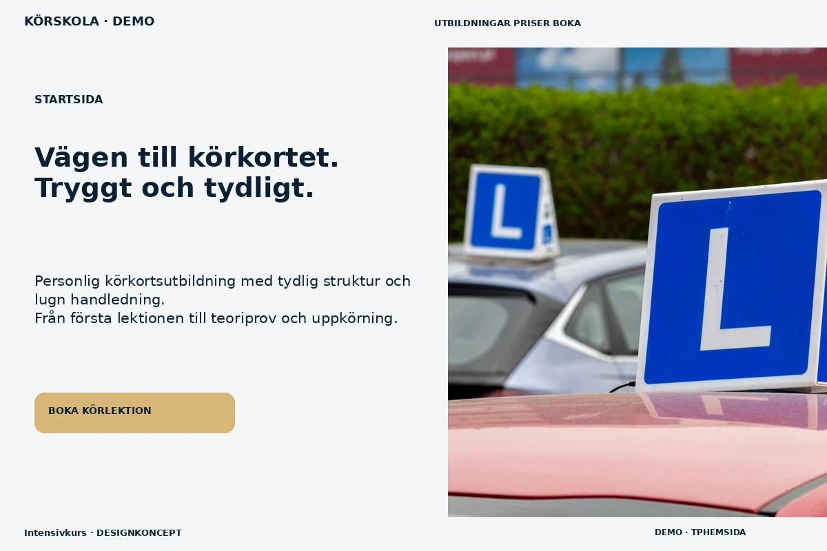 Intensivkurs – Startsida för körskola