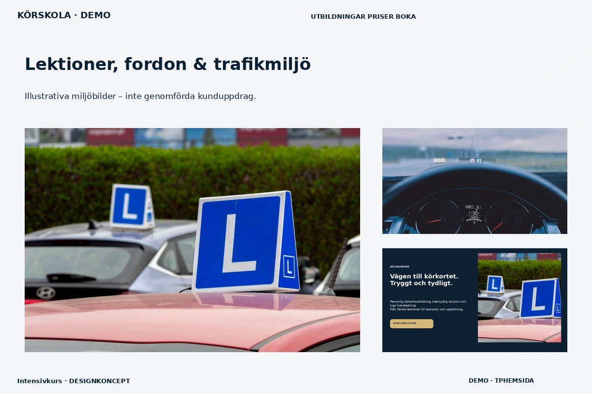 Intensivkurs – Lektioner, fordon & trafikmiljö för körskola