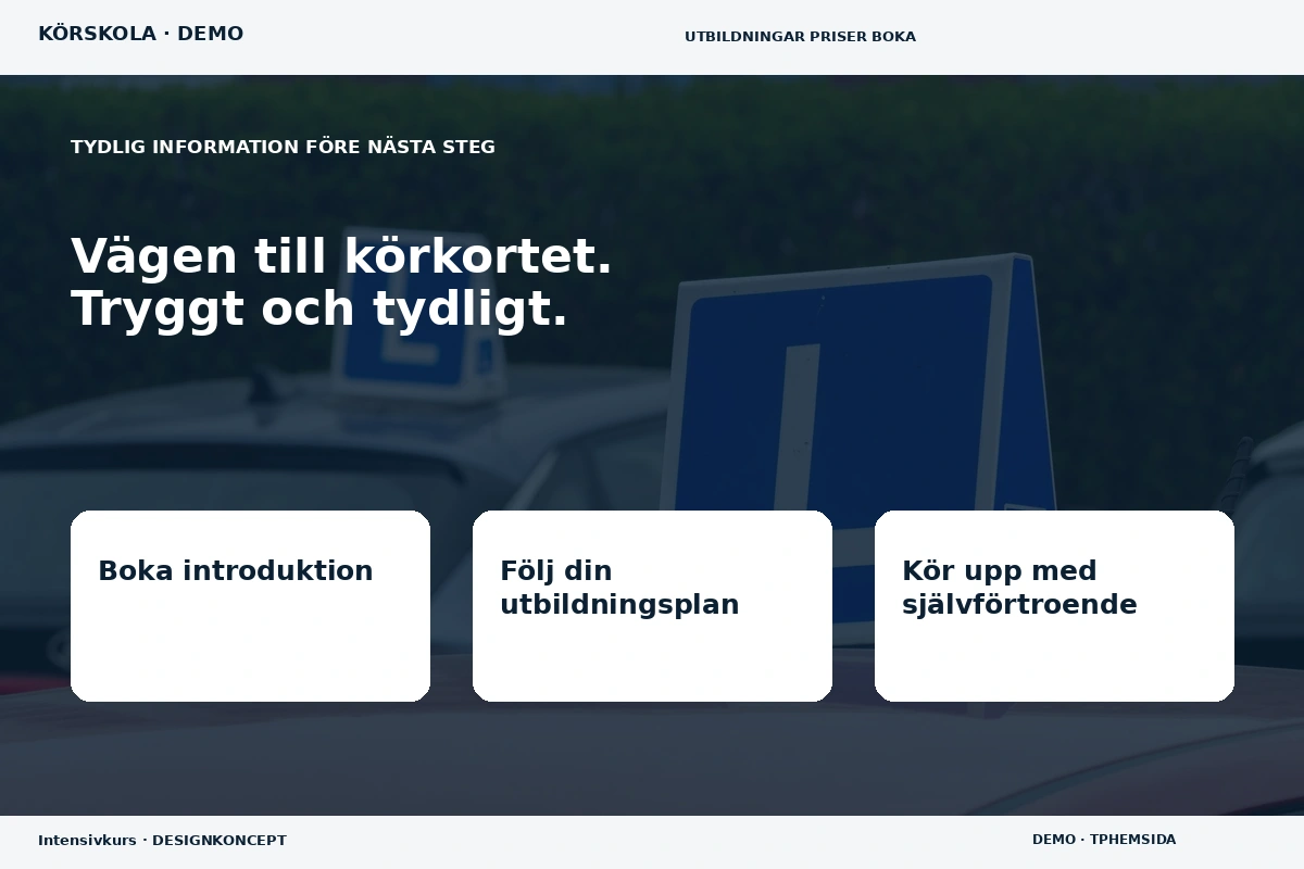Intensivkurs – Inför ditt val för körskola