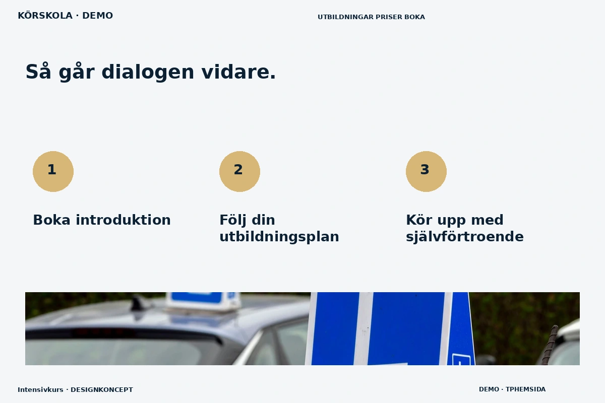 Intensivkurs – Så fungerar dialogen för körskola