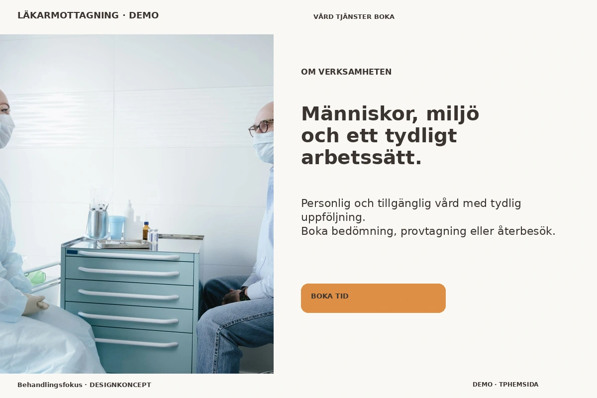 Behandlingsfokus – Om verksamheten för läkarmottagning