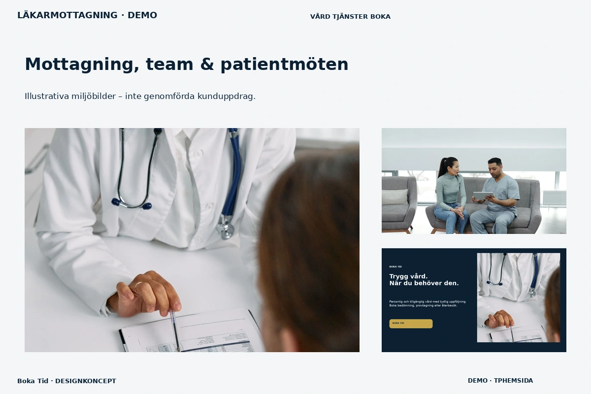 Boka Tid – Mottagning, team & patientmöten för läkarmottagning