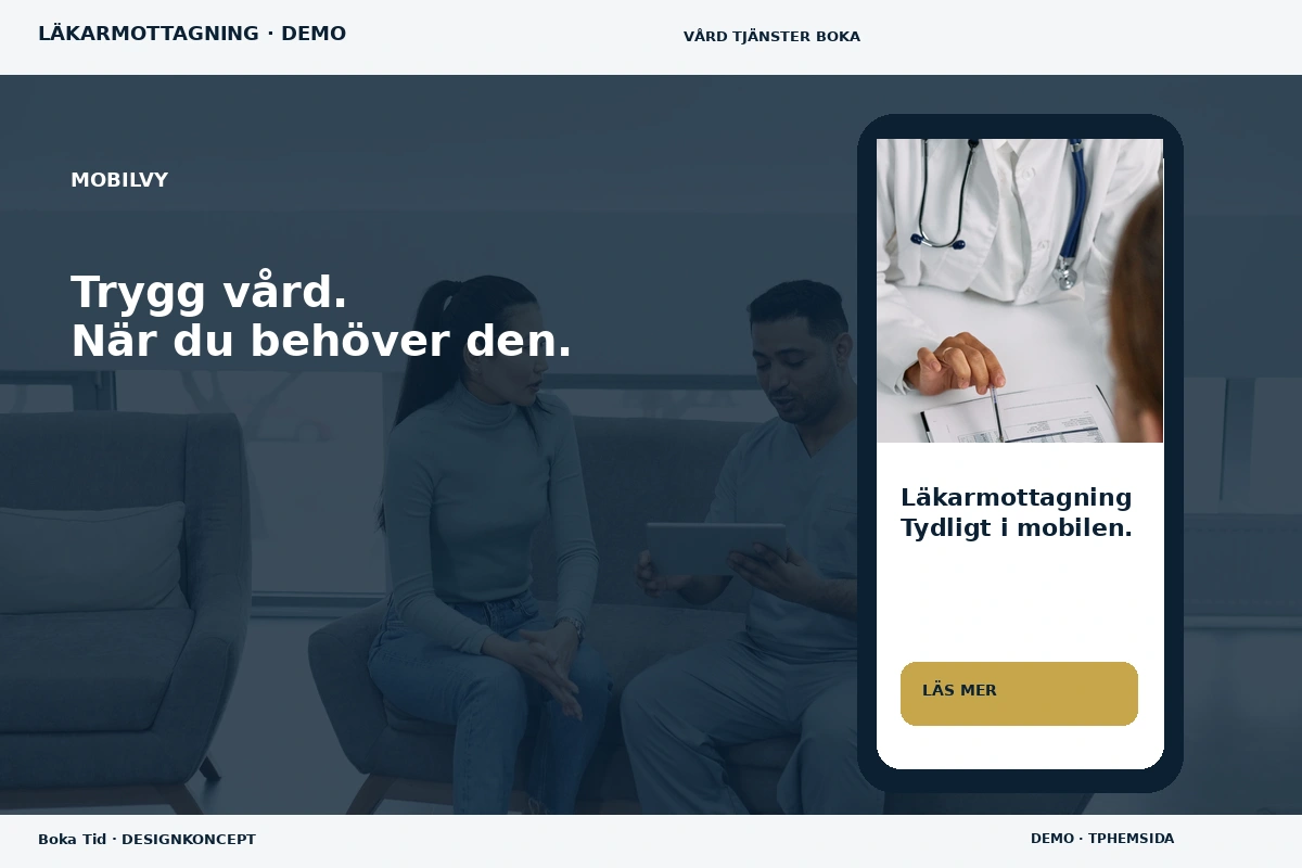 Boka Tid – Mobilvy för läkarmottagning
