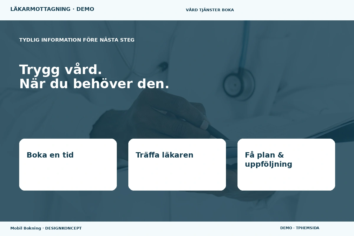 Mobil Bokning – Inför ditt val för läkarmottagning