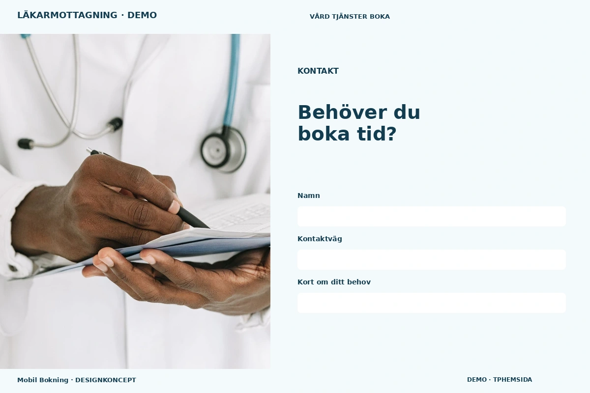 Mobil Bokning – Kontakt för läkarmottagning