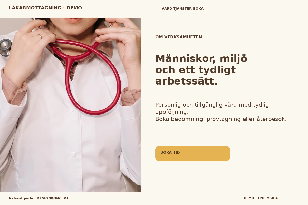 Patientguide – Om verksamheten för läkarmottagning