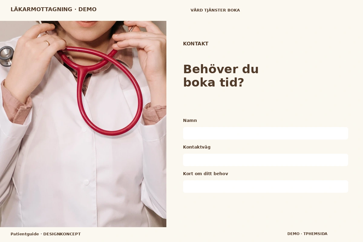 Patientguide – Kontakt för läkarmottagning