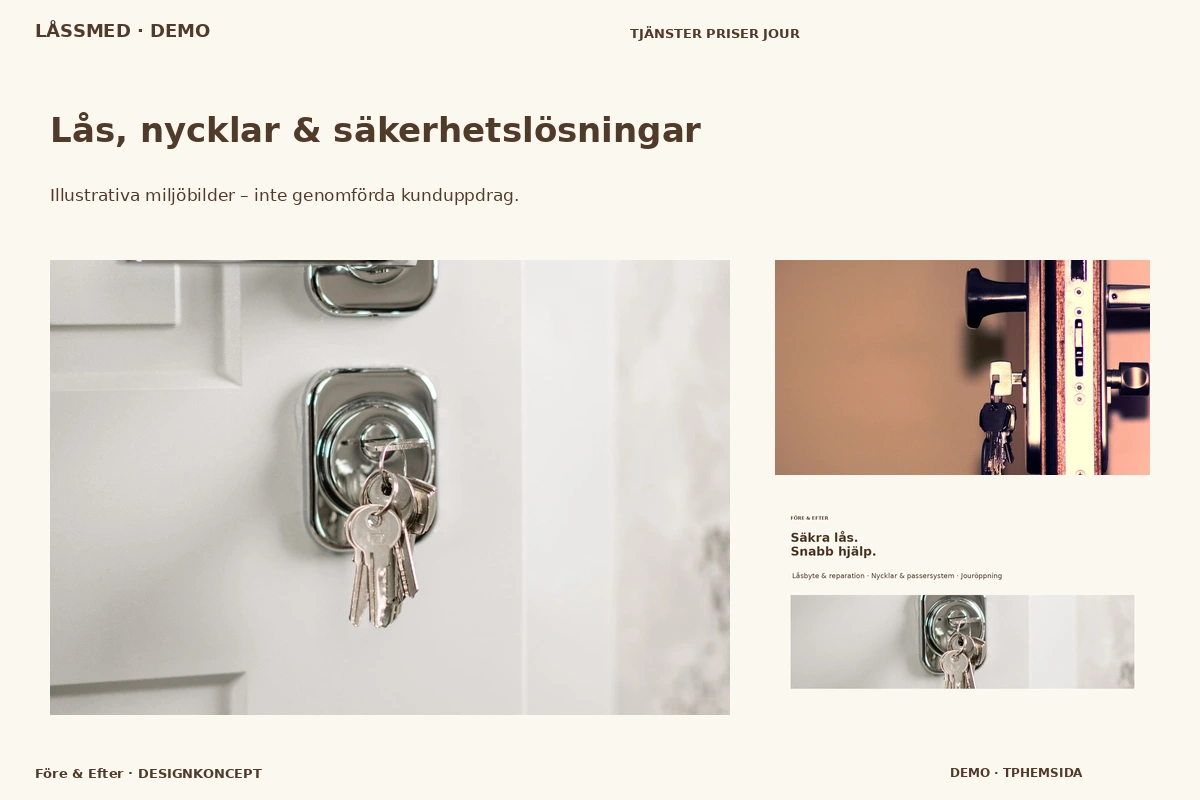 Före & Efter – Lås, nycklar & säkerhetslösningar för låssmed