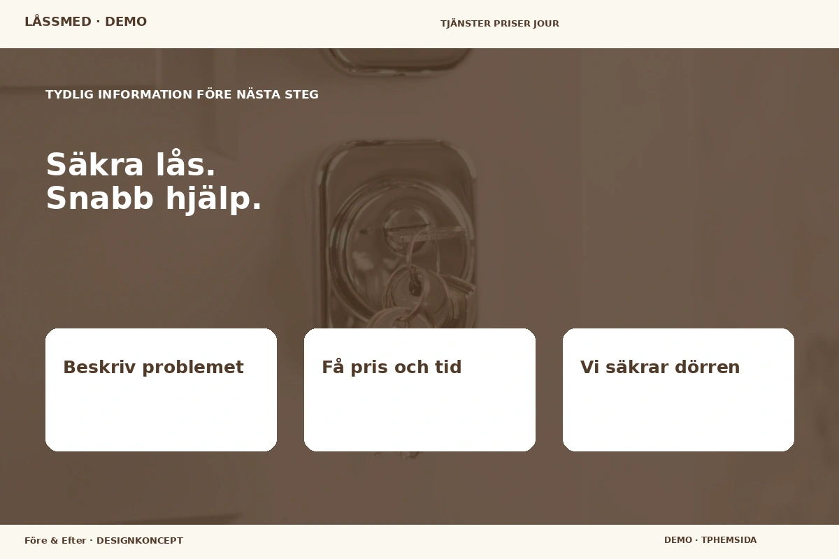 Före & Efter – Inför ditt val för låssmed