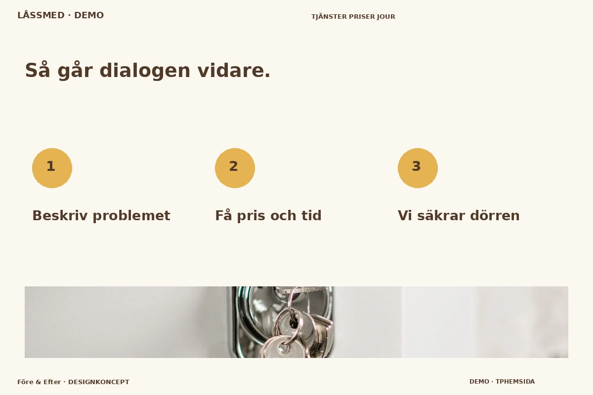Före & Efter – Så fungerar dialogen för låssmed