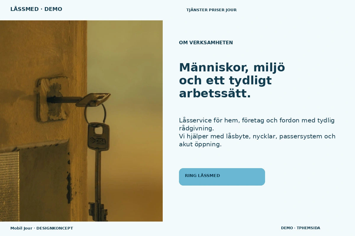 Mobil Jour – Om verksamheten för låssmed