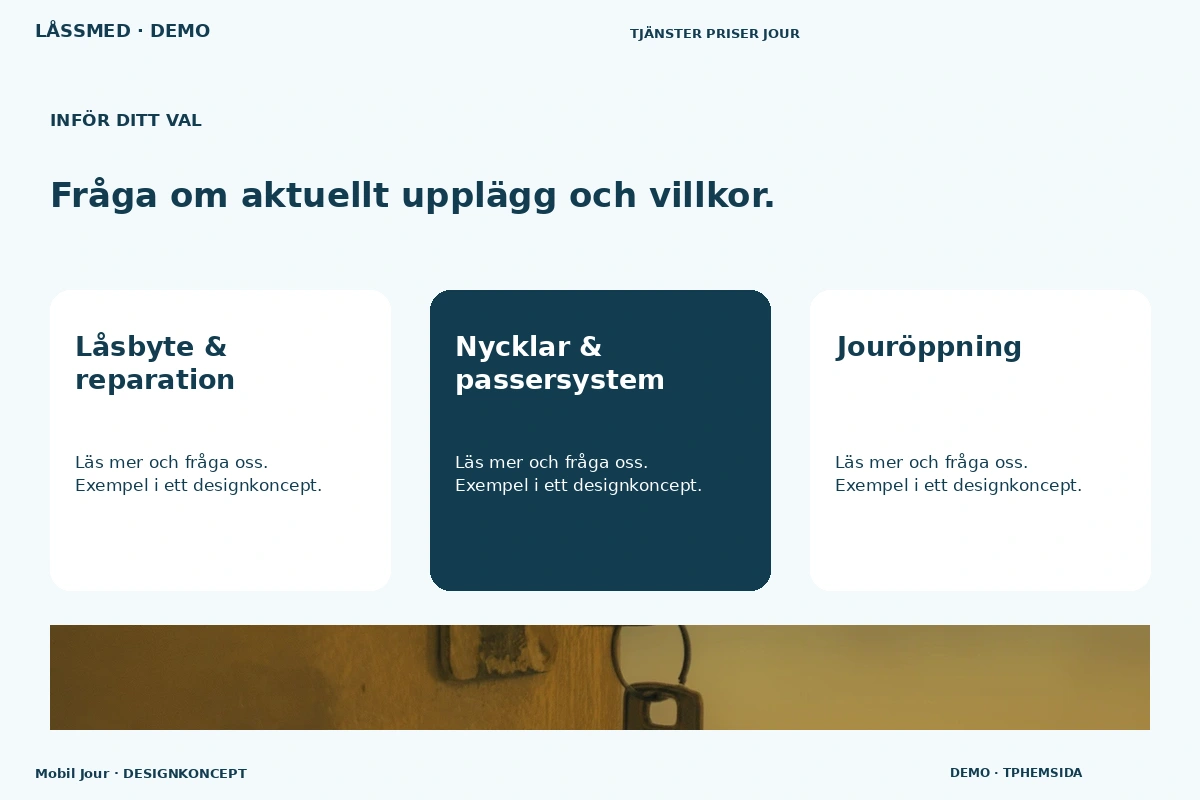 Mobil Jour – Alternativ & villkor för låssmed