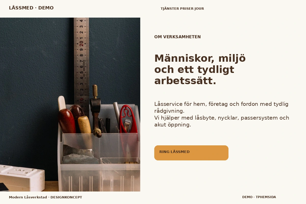Modern Låsverkstad – Om verksamheten för låssmed