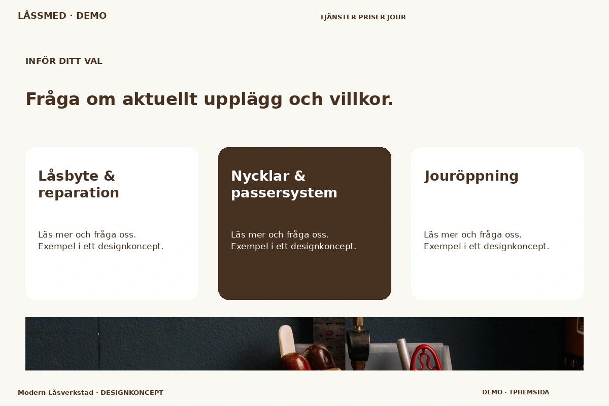 Modern Låsverkstad – Alternativ & villkor för låssmed