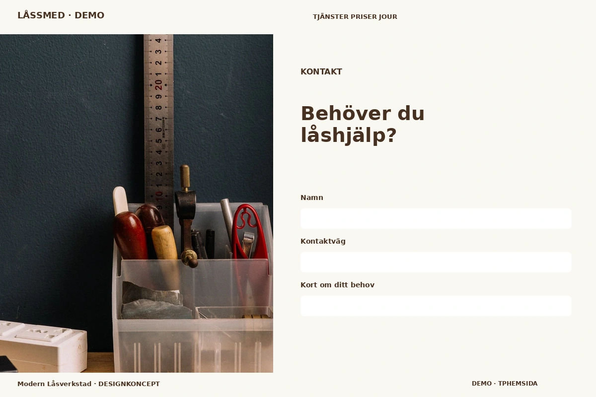 Modern Låsverkstad – Kontakt för låssmed