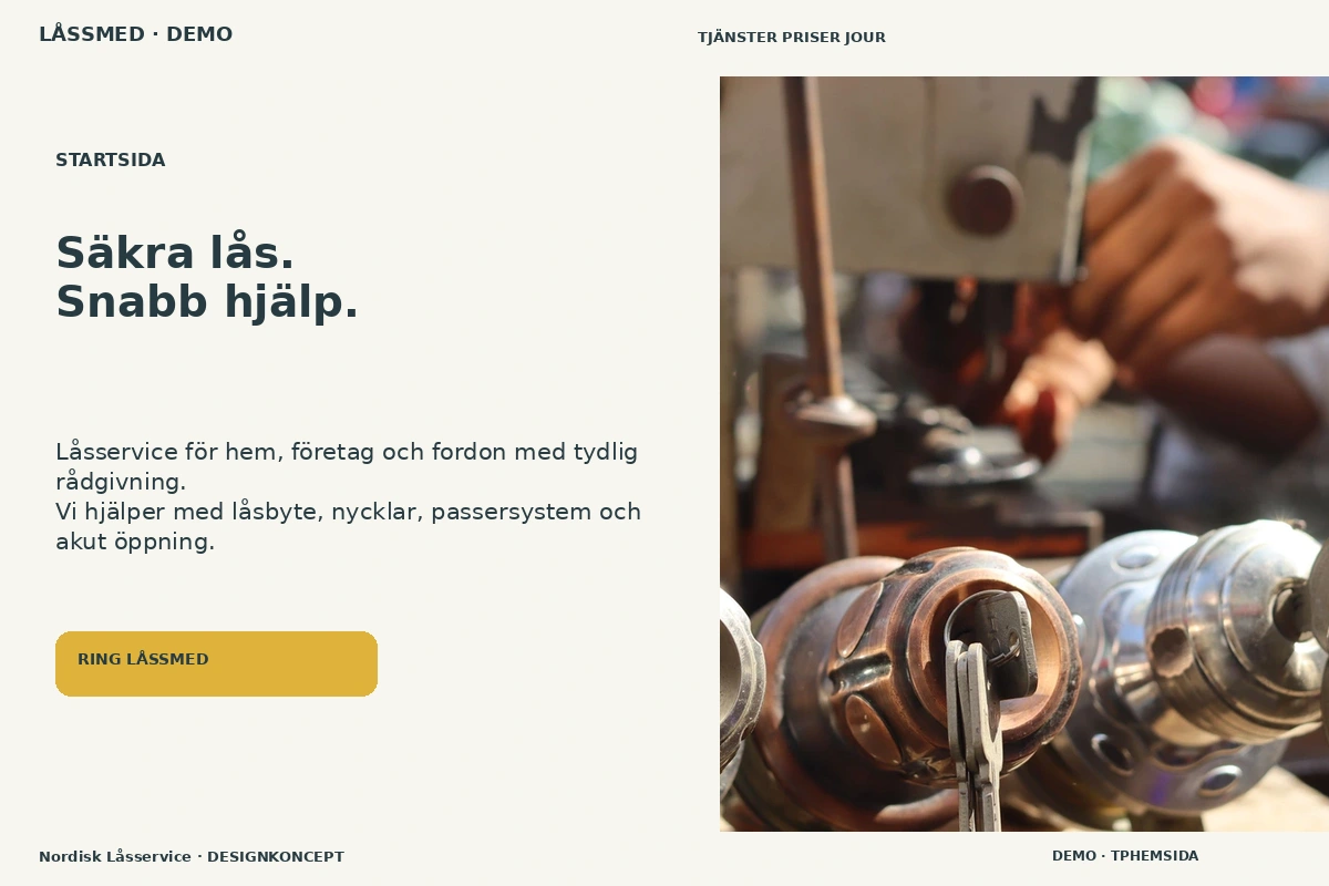 Nordisk Låsservice – Startsida för låssmed