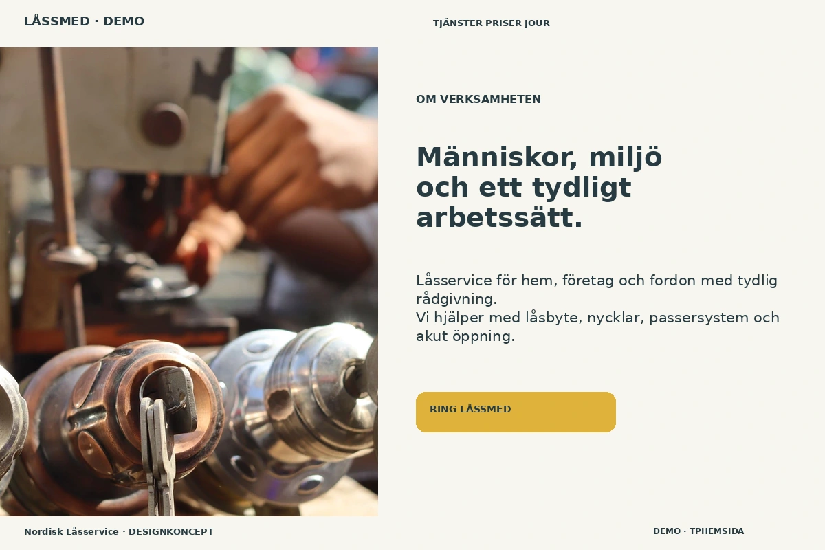 Nordisk Låsservice – Om verksamheten för låssmed
