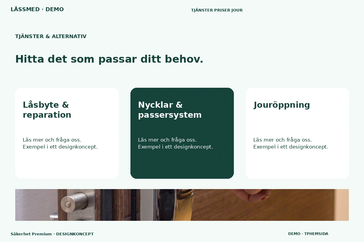 Säkerhet Premium – Tjänster & alternativ för låssmed