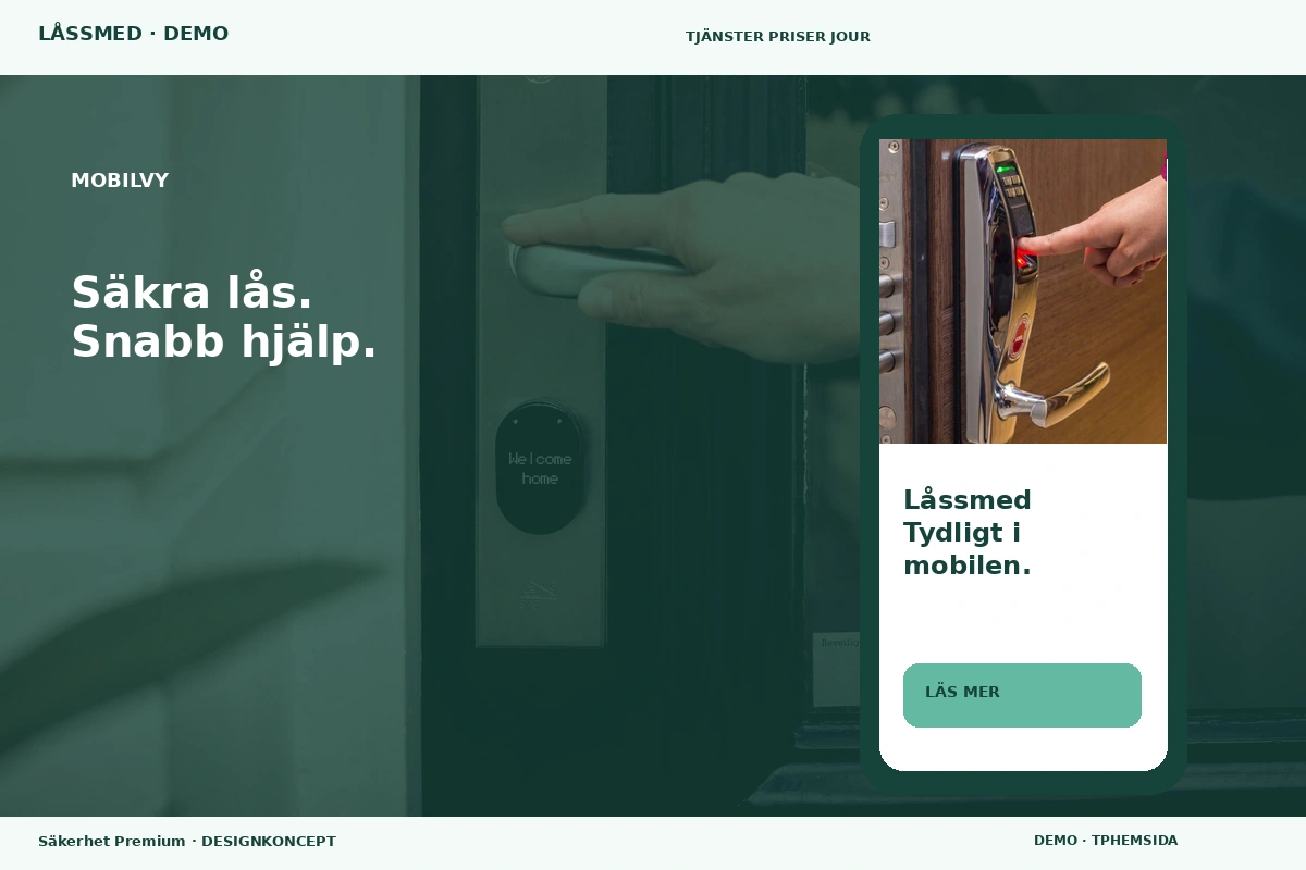 Säkerhet Premium – Mobilvy för låssmed