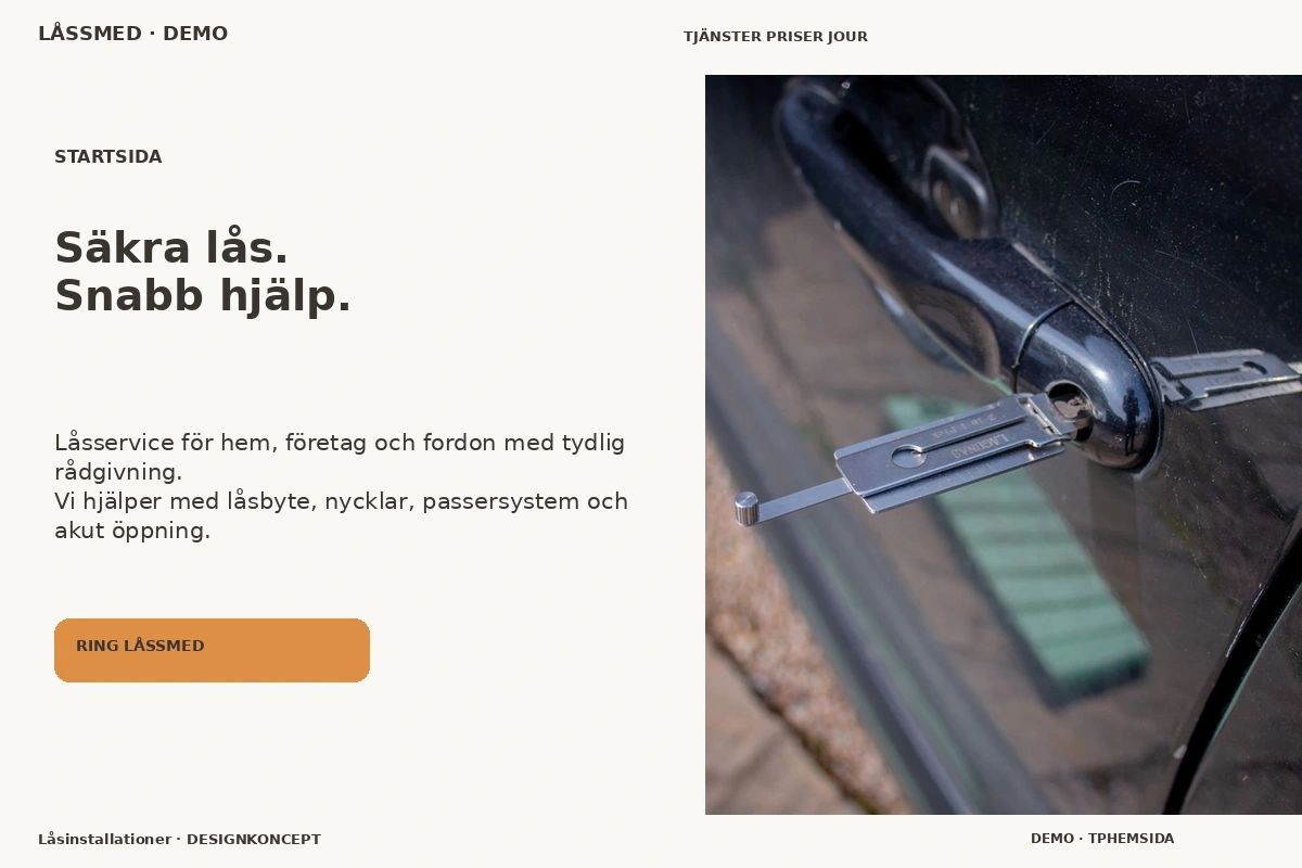 Låsinstallationer – Startsida för låssmed