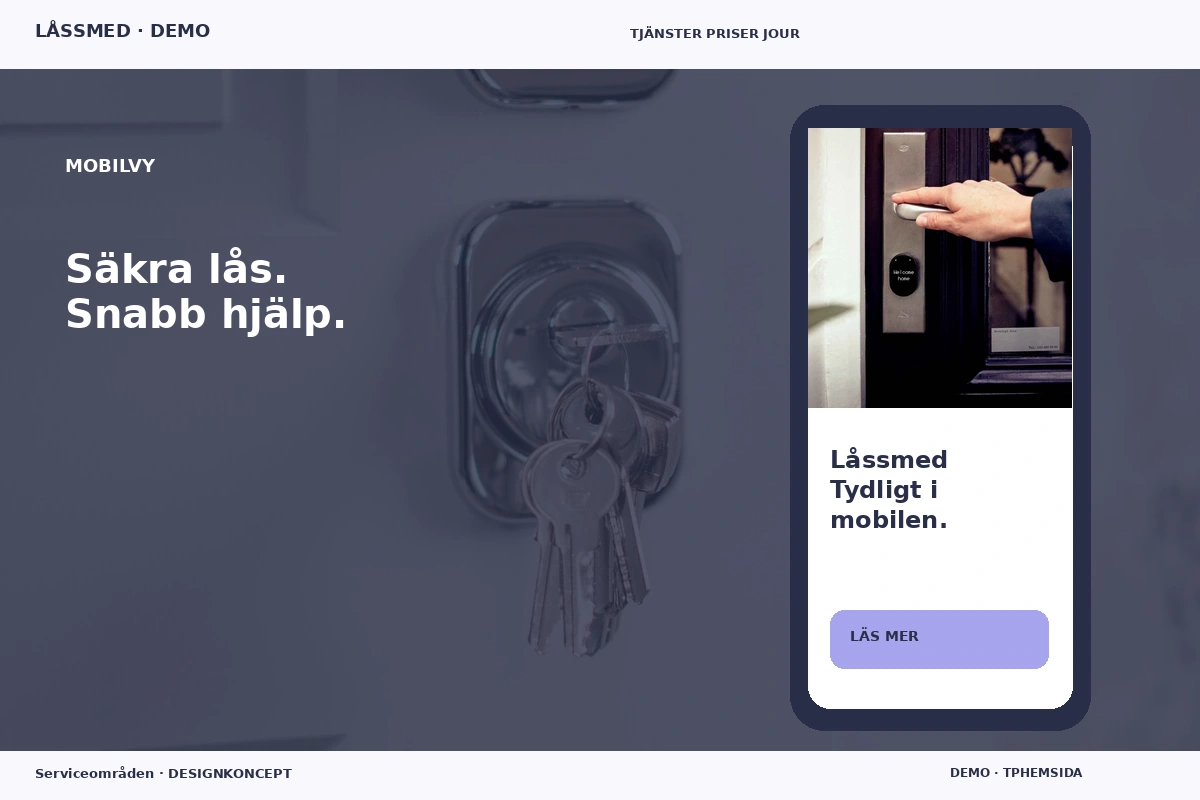Serviceområden – Mobilvy för låssmed