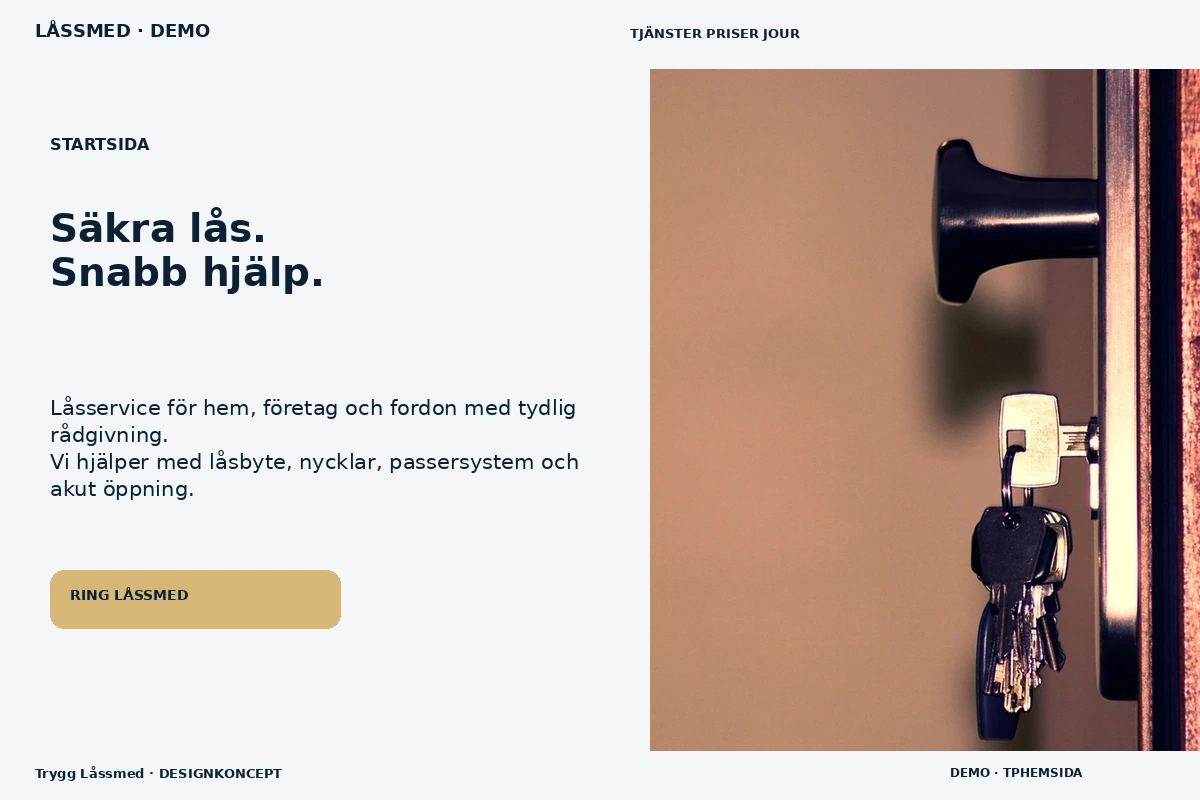 Trygg Låssmed – Startsida för låssmed