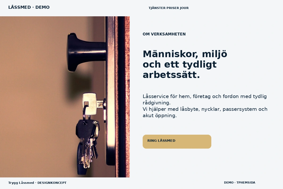 Trygg Låssmed – Om verksamheten för låssmed