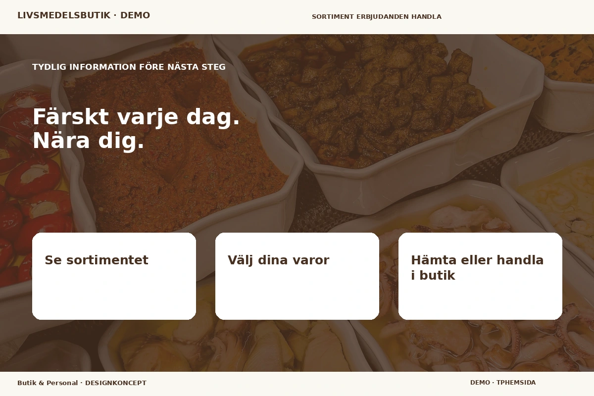 Butik & Personal – Inför ditt val för livsmedelsbutik