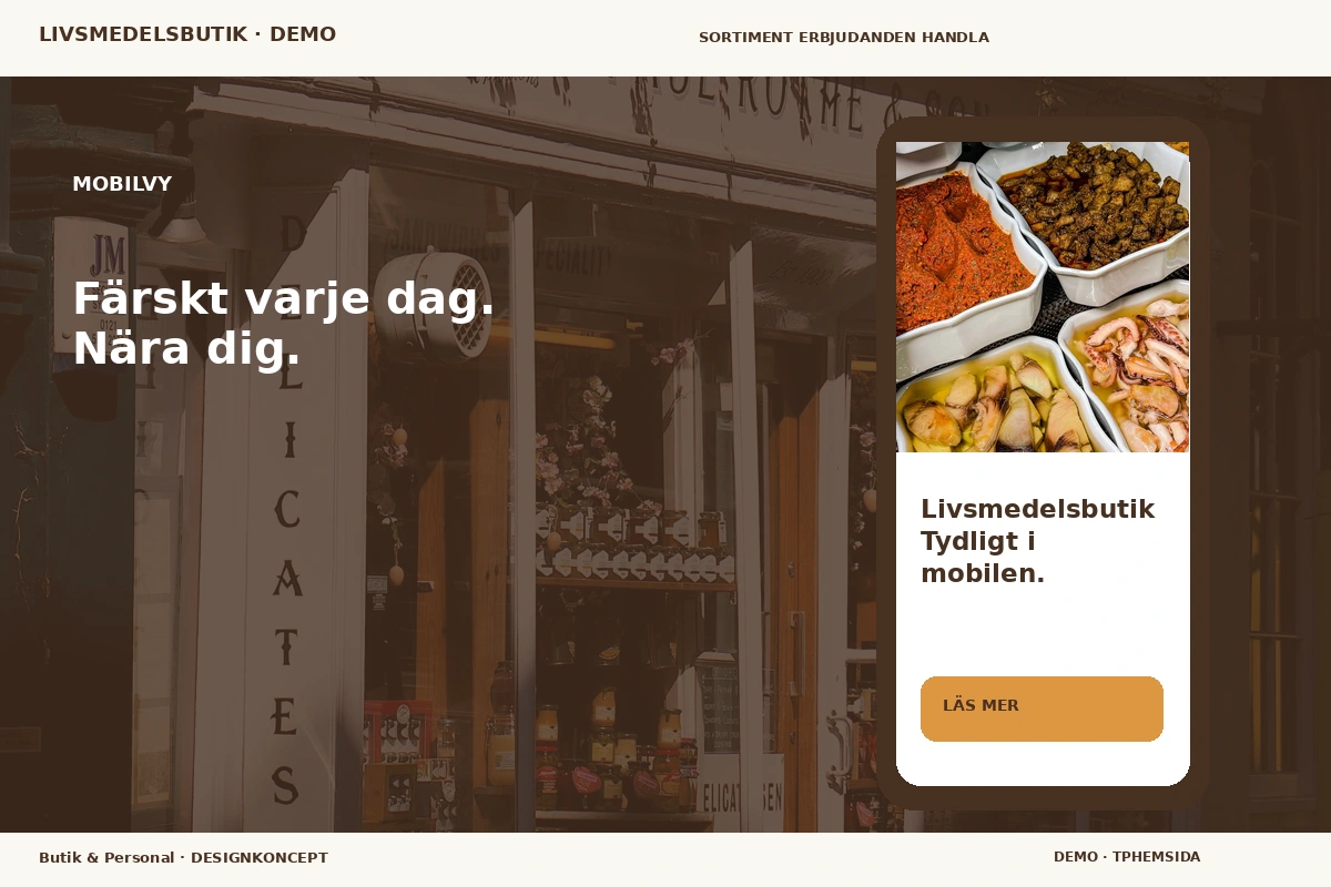 Butik & Personal – Mobilvy för livsmedelsbutik