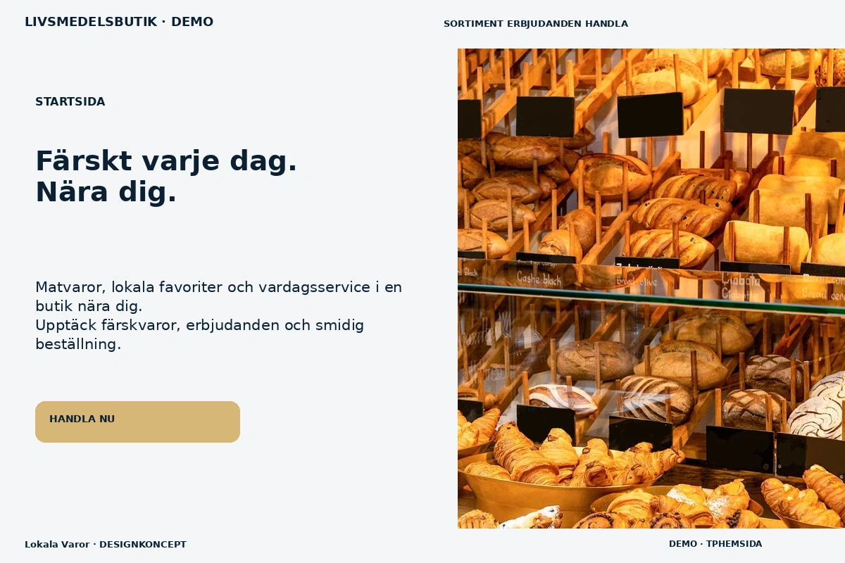 Lokala Varor – Startsida för livsmedelsbutik
