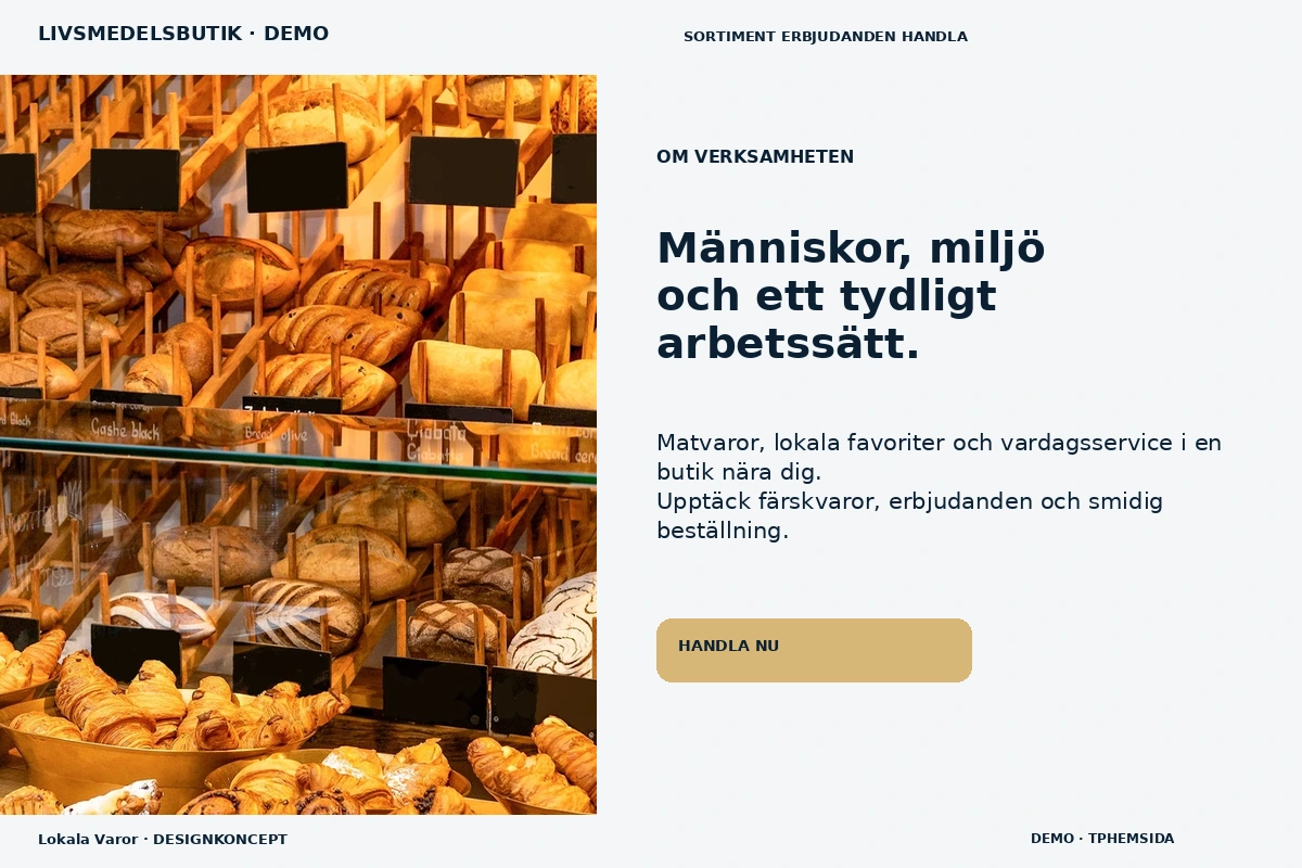 Lokala Varor – Om verksamheten för livsmedelsbutik