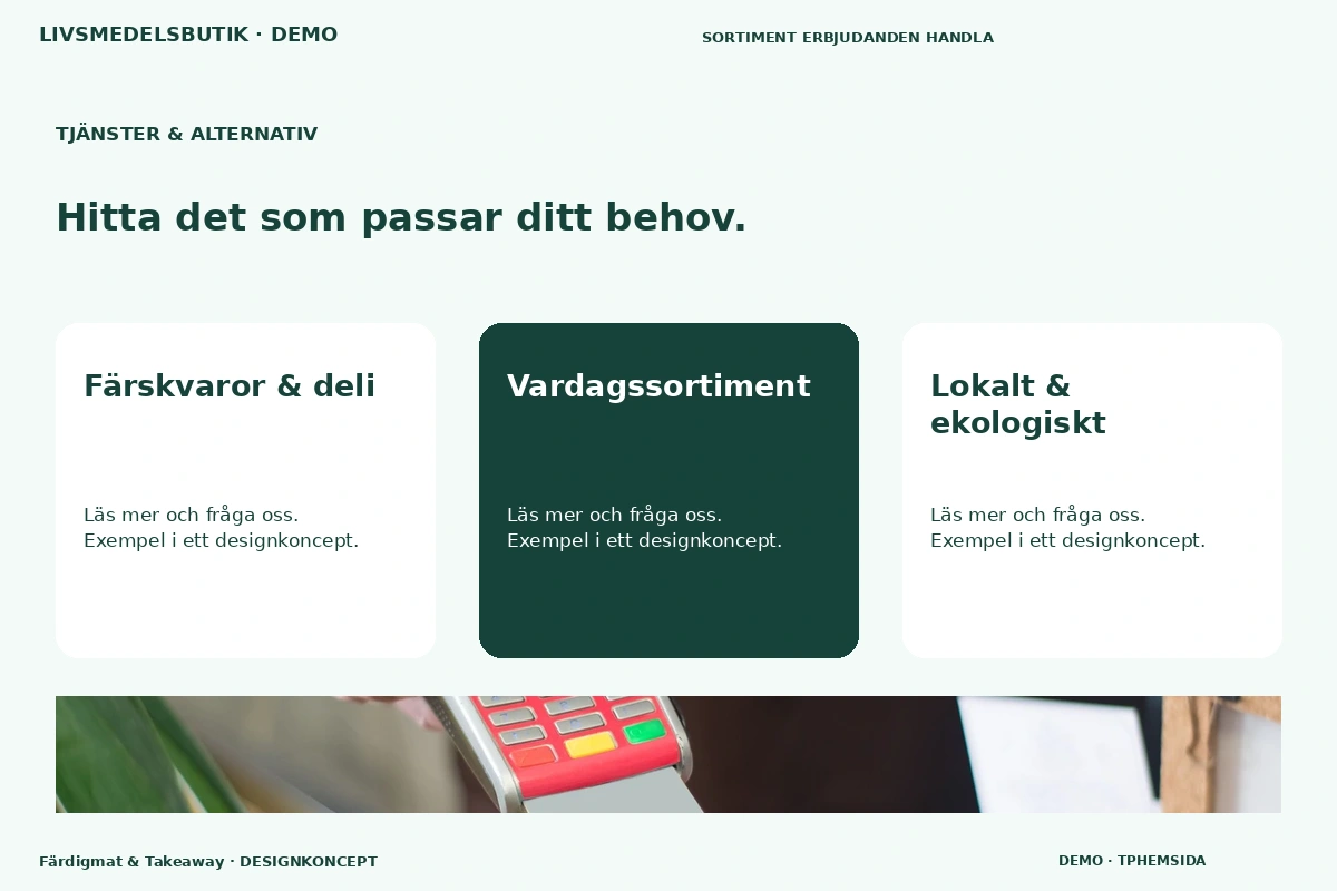 Färdigmat & Takeaway – Tjänster & alternativ för livsmedelsbutik