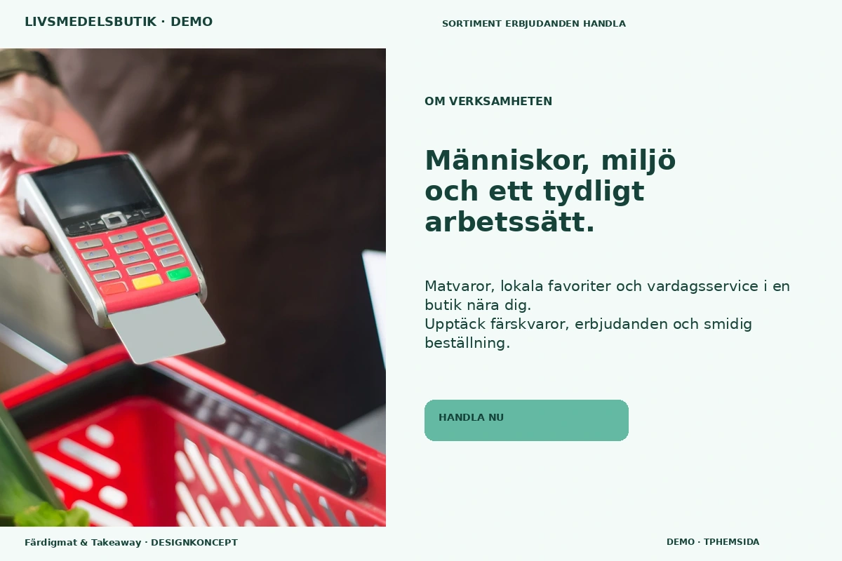 Färdigmat & Takeaway – Om verksamheten för livsmedelsbutik