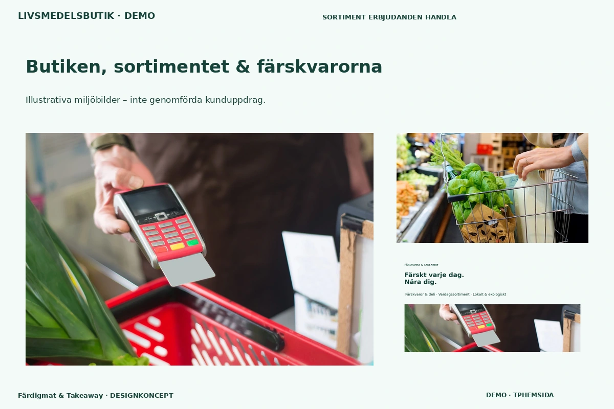 Färdigmat & Takeaway – Butiken, sortimentet & färskvarorna för livsmedelsbutik