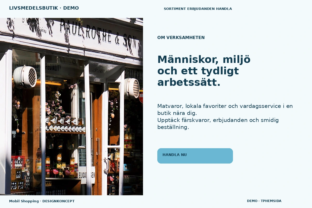 Mobil Shopping – Om verksamheten för livsmedelsbutik
