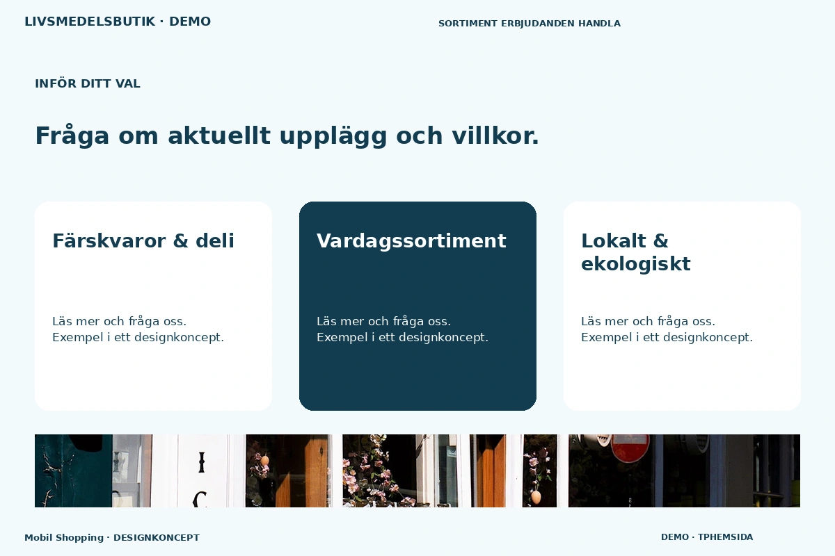 Mobil Shopping – Alternativ & villkor för livsmedelsbutik