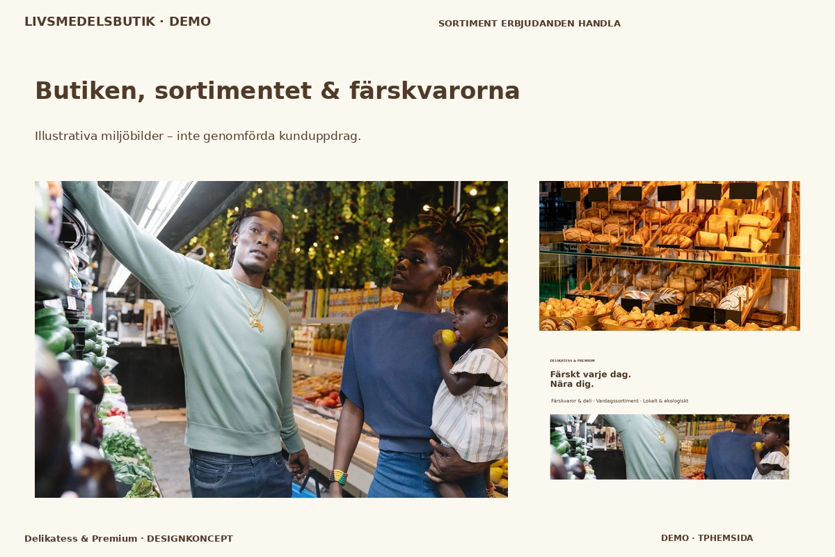Delikatess & Premium – Butiken, sortimentet & färskvarorna för livsmedelsbutik