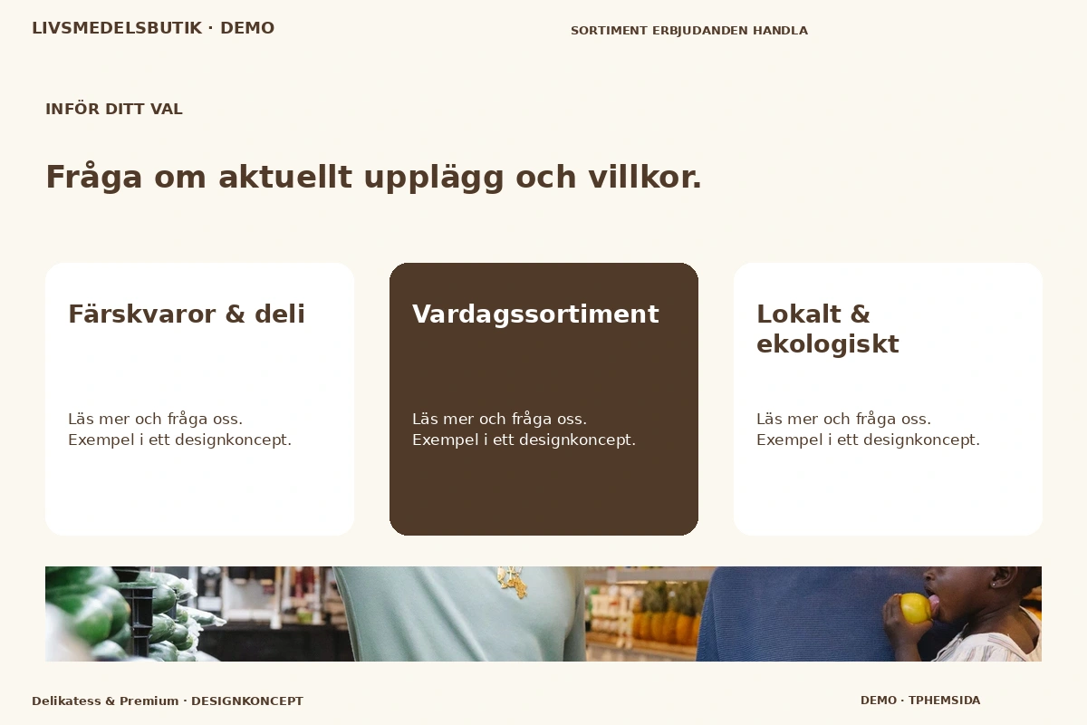 Delikatess & Premium – Alternativ & villkor för livsmedelsbutik
