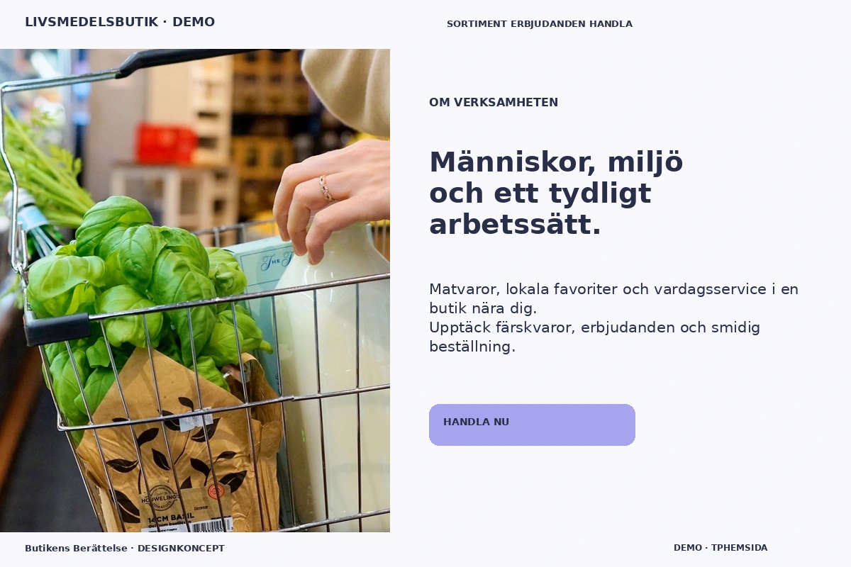 Butikens Berättelse – Om verksamheten för livsmedelsbutik